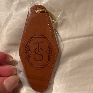 Taylor Swift The Life of a Showgirl Monogram TS 13 Brown Leather Keychain